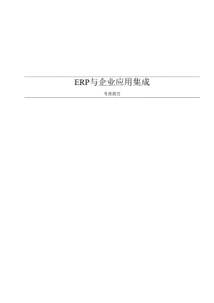 ERP与企业应用集成考查报告.docx