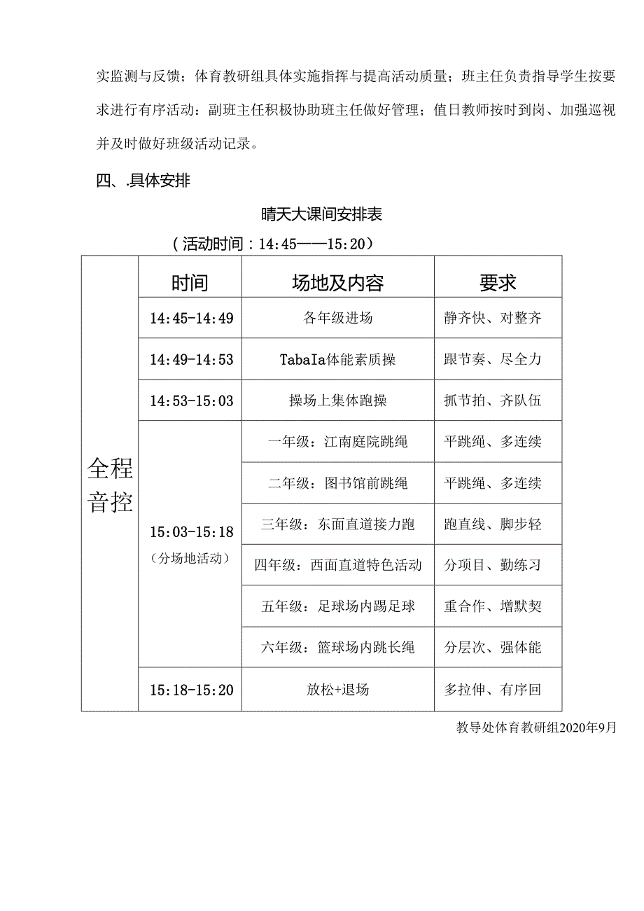 小学体育教学：阳光大课间活动方案.docx_第2页