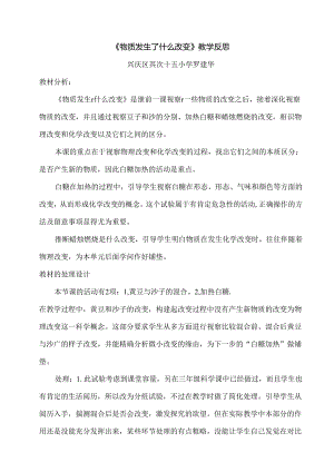 《物质发生了什么变化》教学反思.docx