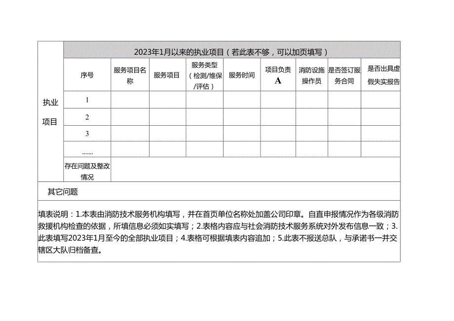 消防技术服务机构执业信息自查申报表.docx_第3页