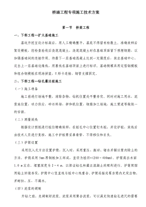 桥涵工程专项施工技术方案.doc