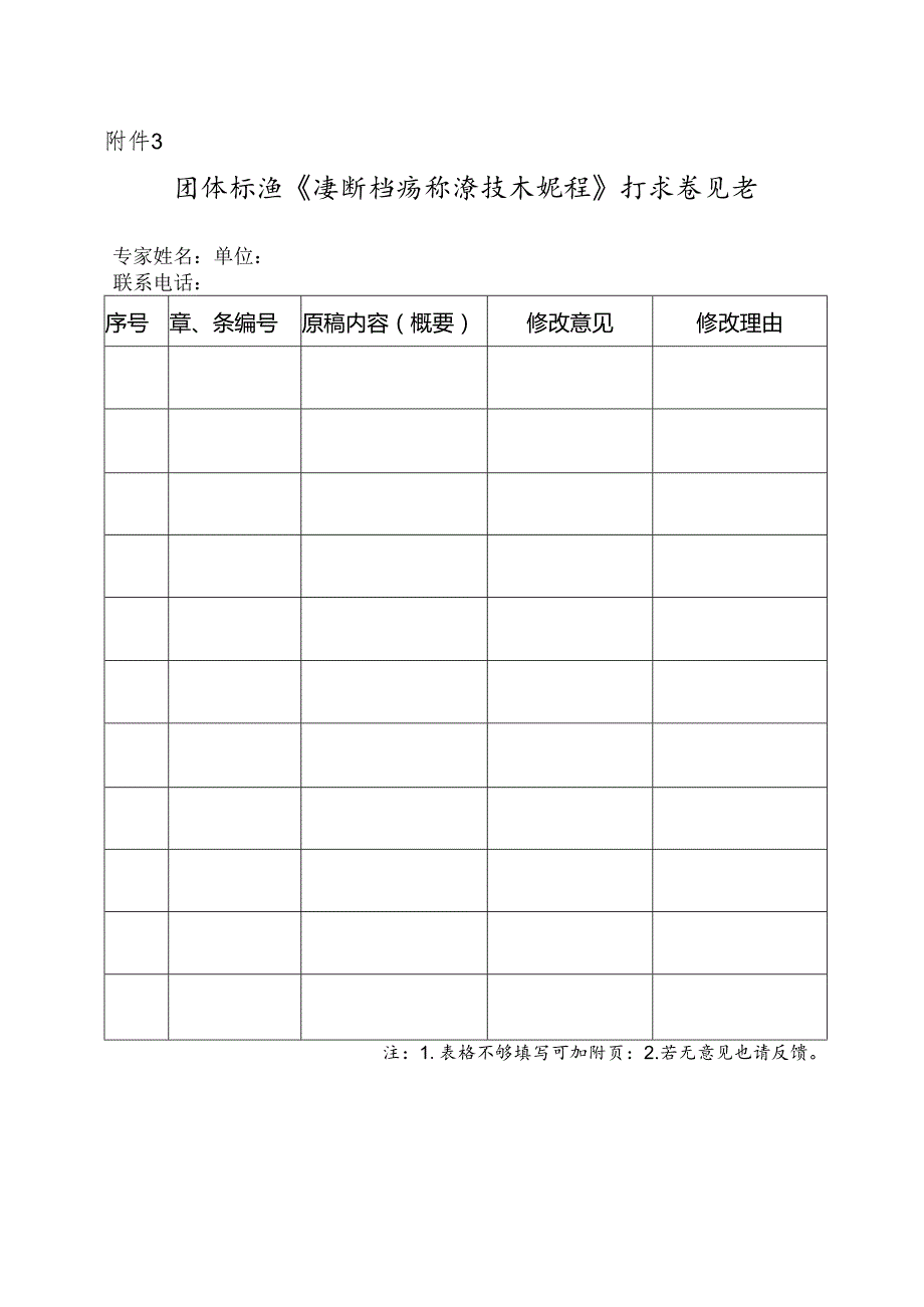 附件3. 团体标准《桑断梢病防治技术规程》征求意见表.docx_第1页