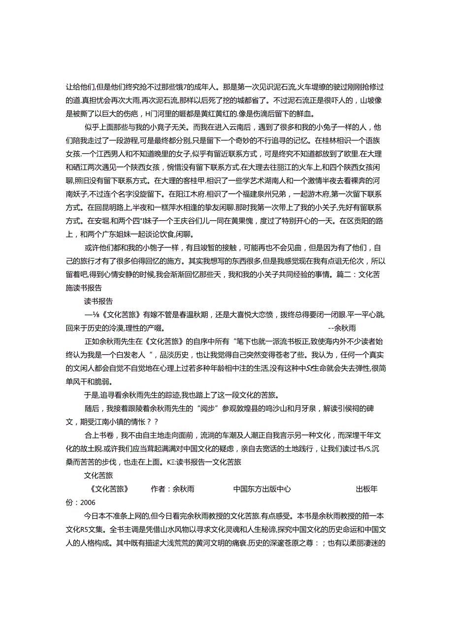 《文化苦旅读书报告.docx_第2页