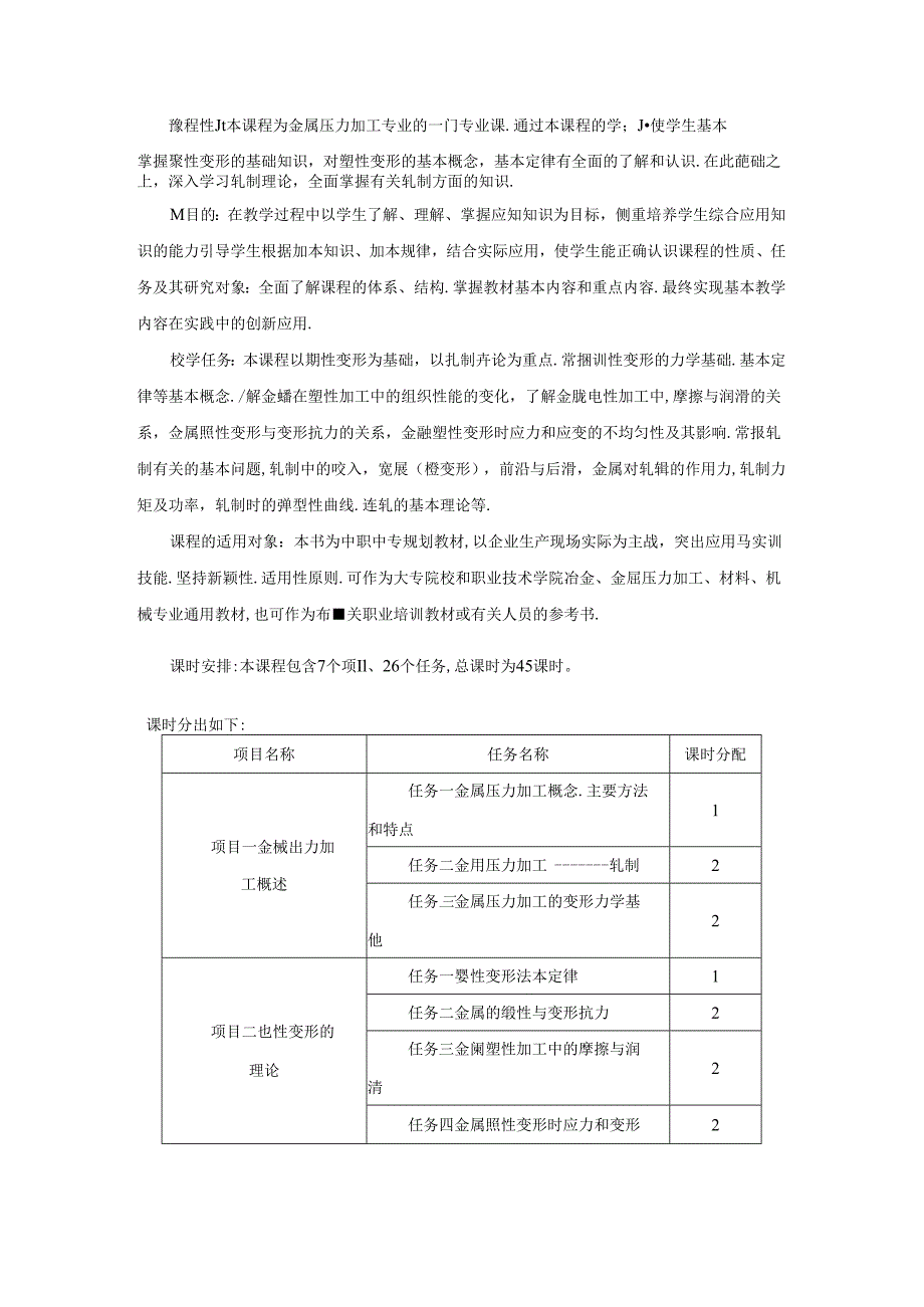 塑性变形与轧制技术课程说明.docx_第1页