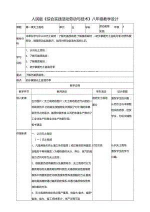 人民版综合实践活动劳动与技术八上 5.1《无土栽培》教案.docx