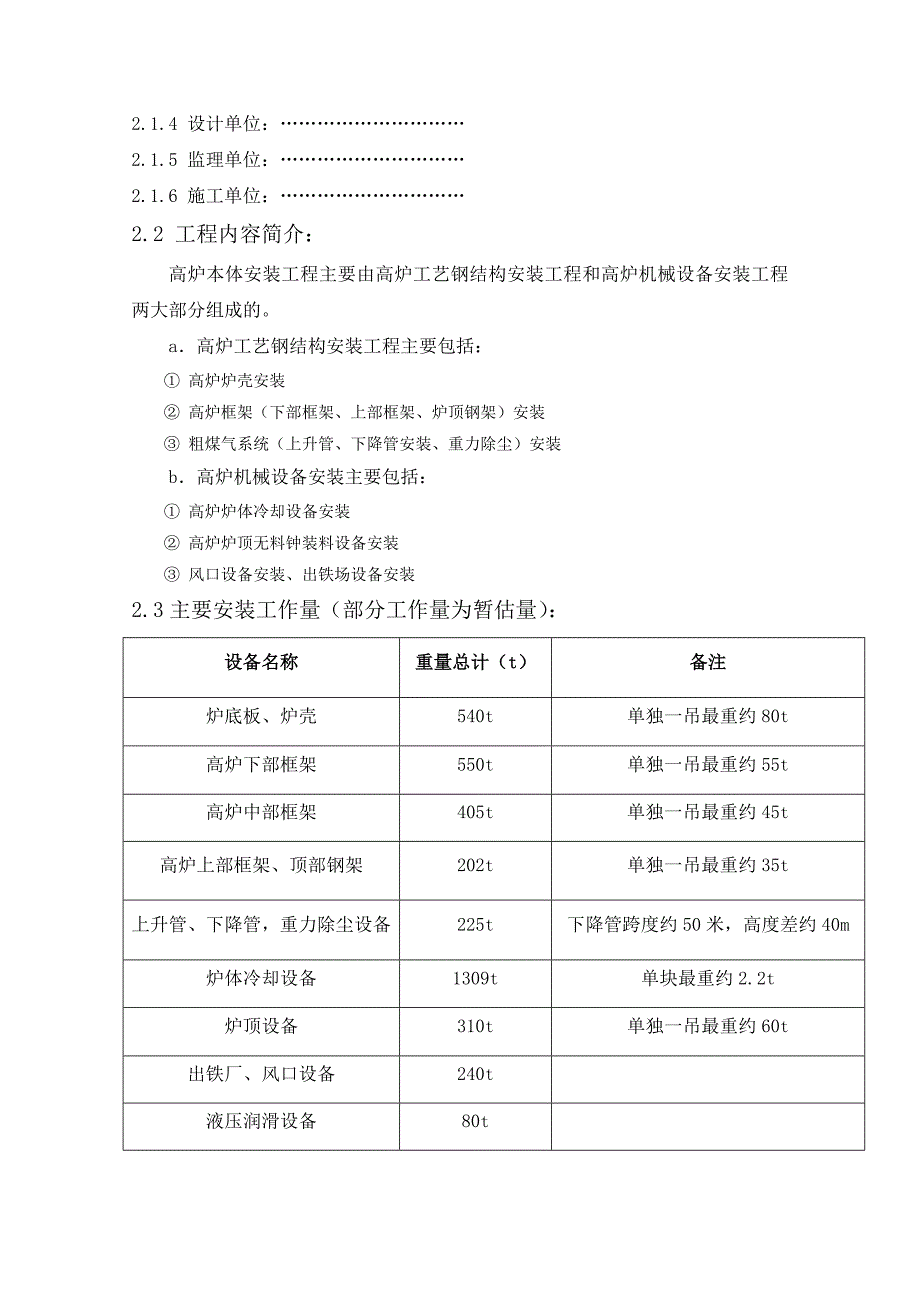 框架结构高炉本体铸铁机安装施工方案.doc_第2页