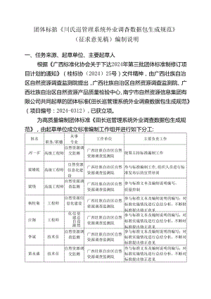 2.团体标准《田长巡管理系统外业调查数据包生成规范》（征求意见稿）编制说明.docx