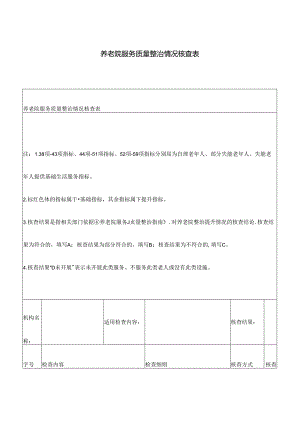 养老机构服务质量整治情况核查表.docx