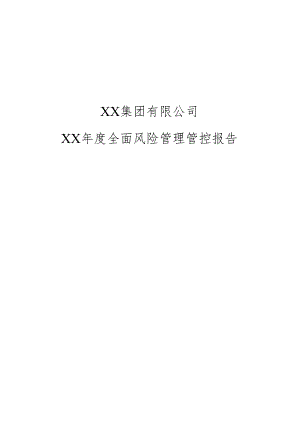 某集团公司全面风险管理报告.docx