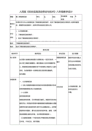 人民版综合实践活动劳动与技术八上 5.2《玻璃花房》教案.docx