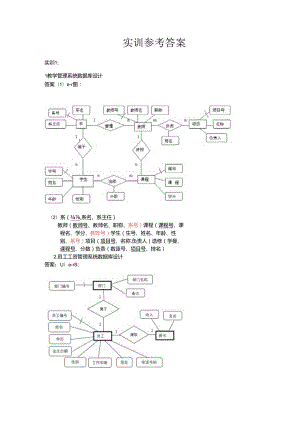 MySQL数据库技术（第3版） 周德伟 实训参考答案.docx