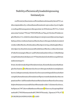 Stability of seismically loaded slopes using limit analysis.docx