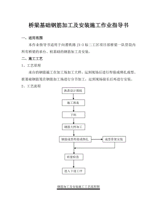 桥梁基础钢筋加工及安装施工作业指导书.doc