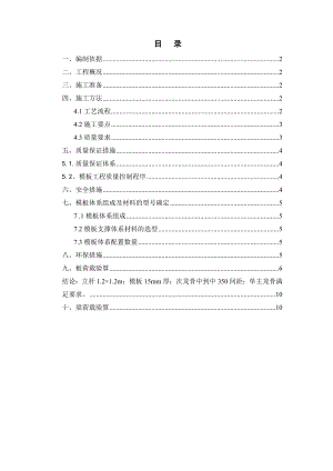 公租房工程团顶板模板施工方案.doc