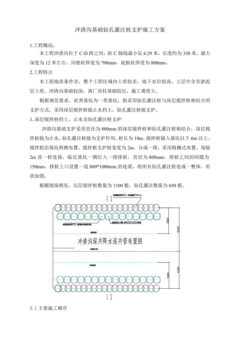 冲渣沟基础钻孔灌注桩支护施工.doc_第1页