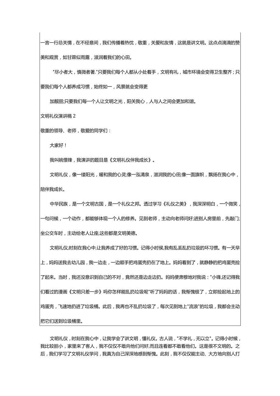 2024年文明礼仪演讲稿[实用].docx_第2页