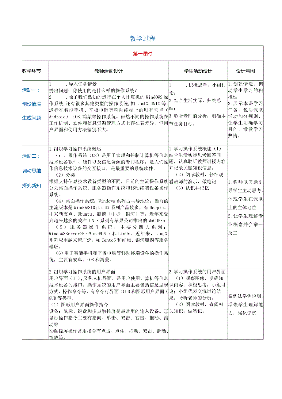 1-4-1《了解操作系统》（教案）高教版信息技术基础模块上册.docx_第2页