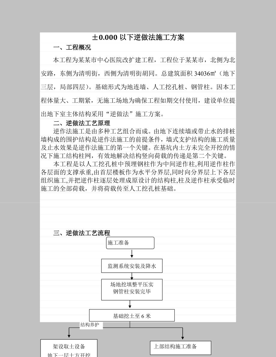 医院地下主体逆作法施工方案.doc_第3页