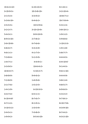 10以内4个数相加10XI.docx