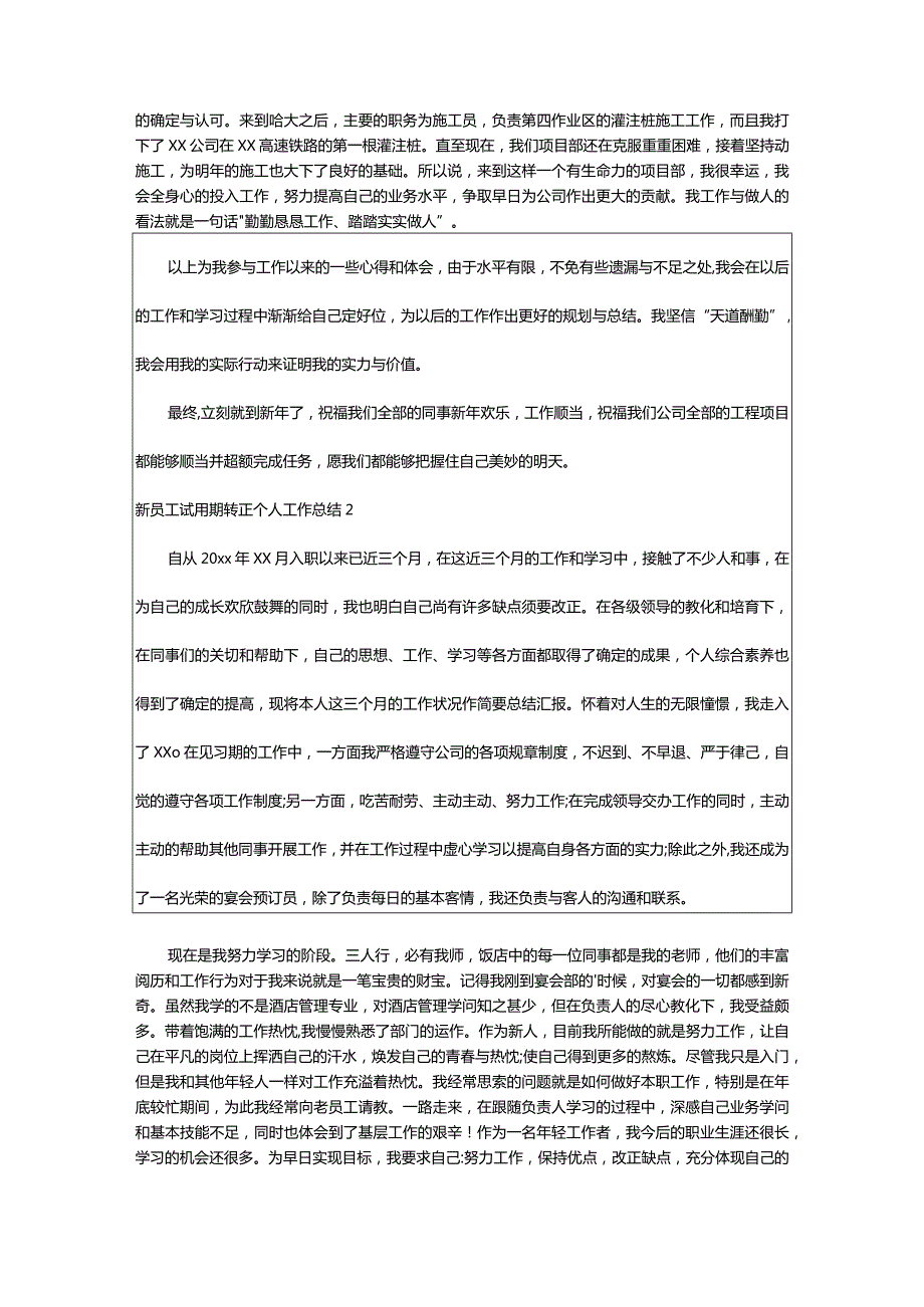 2024年新员工试用期转正个人工作总结(篇).docx_第2页