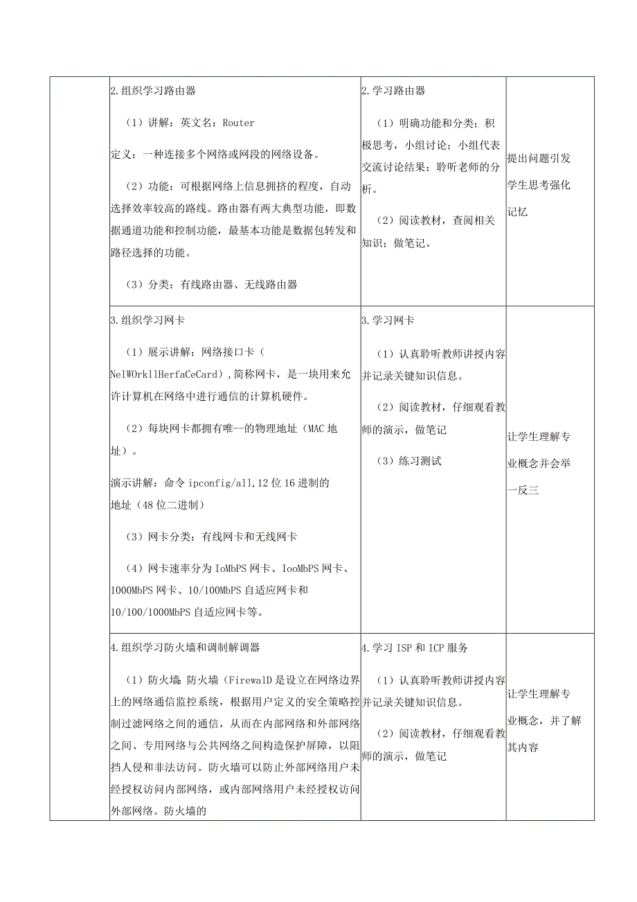 2-2-1《认识网络设备》（教案）高教版信息技术基础模块上册.docx_第3页