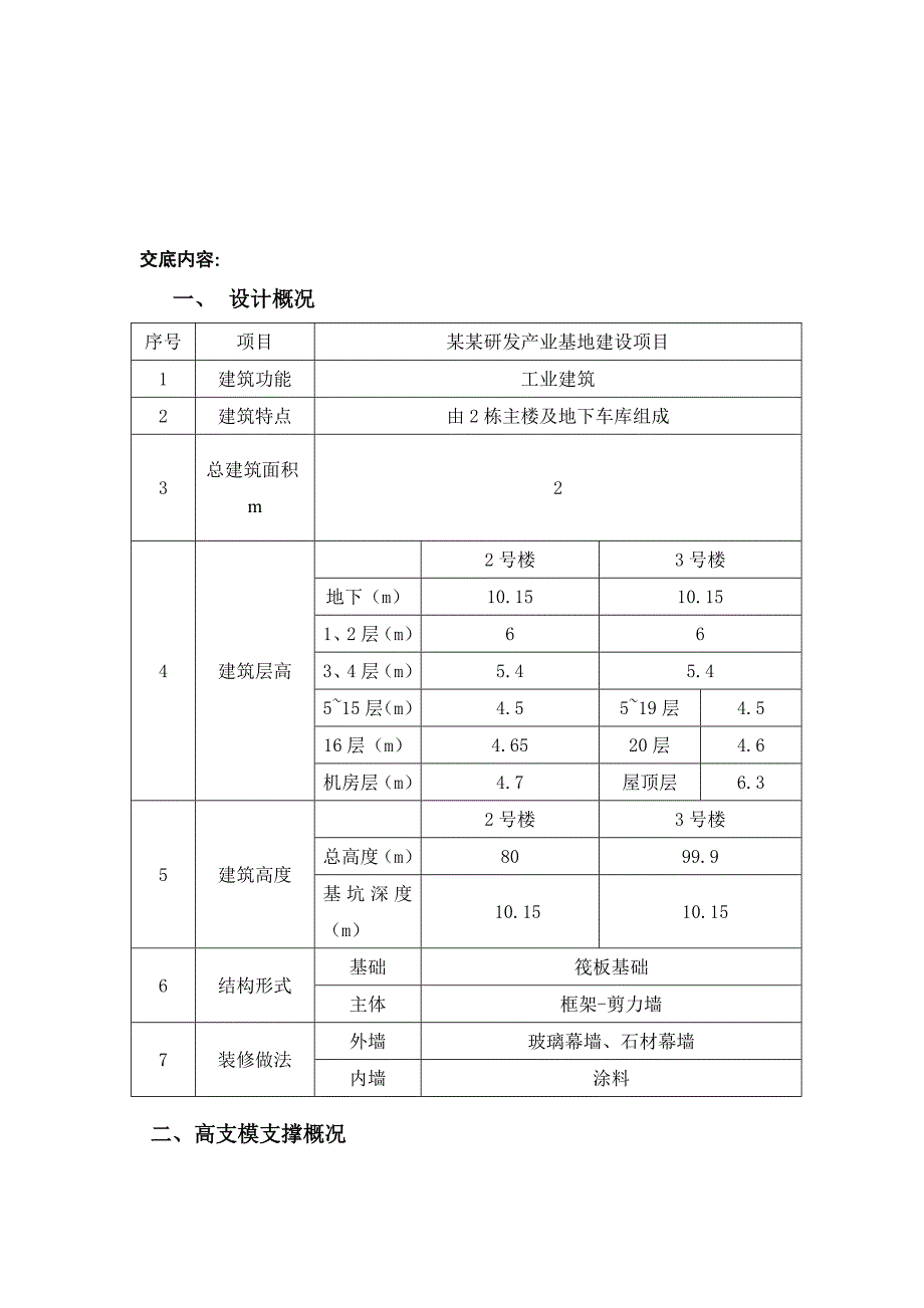 化工项目产业基地高支模施工技术交底#天津#详图丰富.doc_第1页