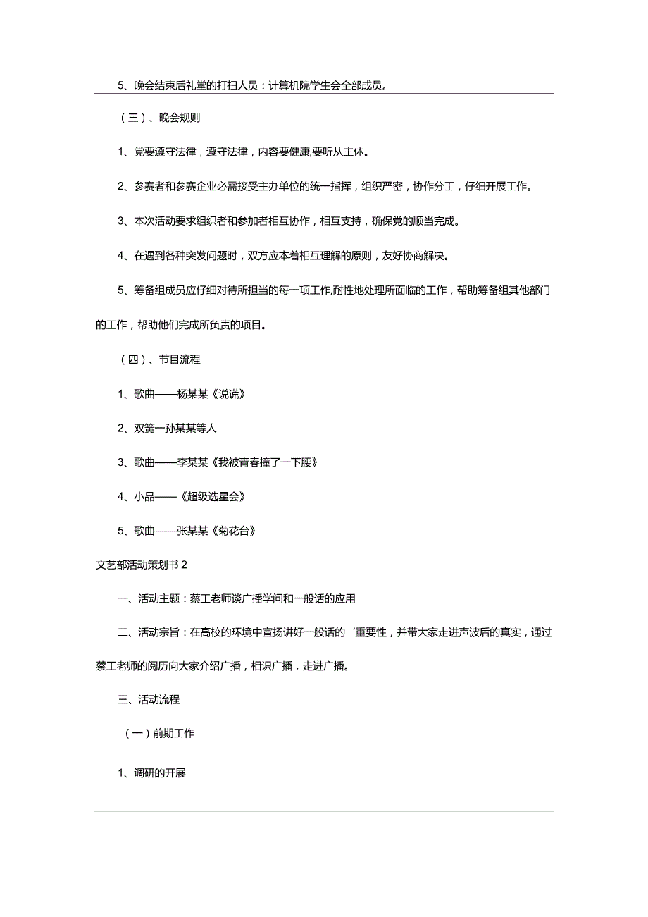 2024年文艺部活动策划书篇.docx_第2页