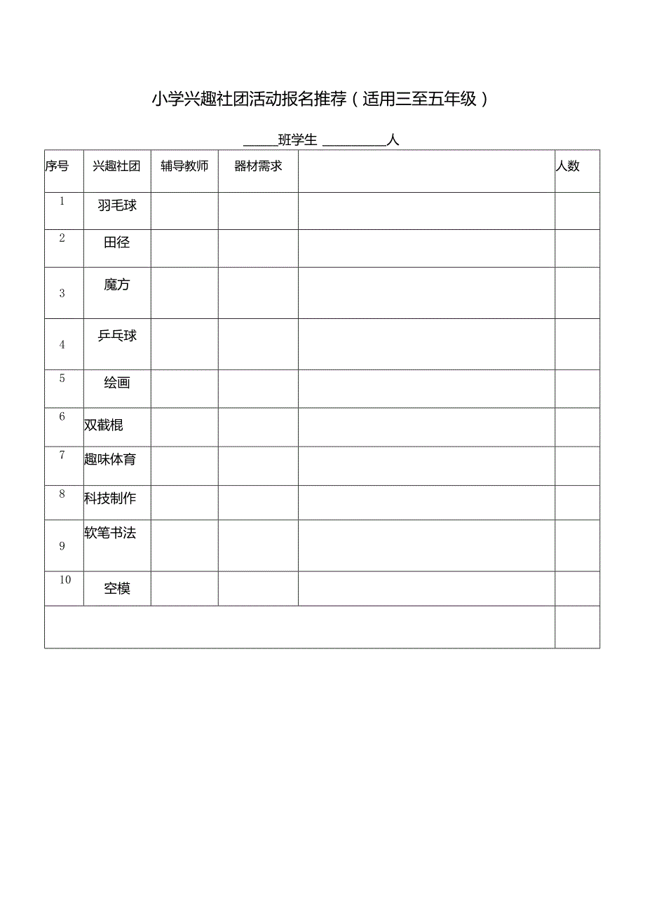 小学兴趣社团活动报名推荐.docx_第1页