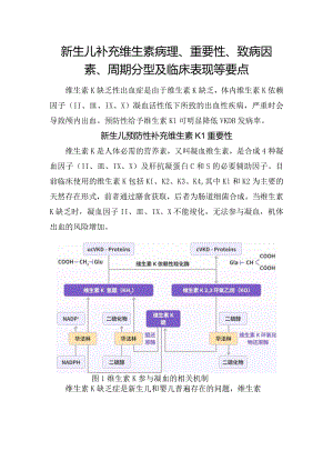 新生儿补充维生素病理、重要性、致病因素、周期分型及临床表现等要点.docx