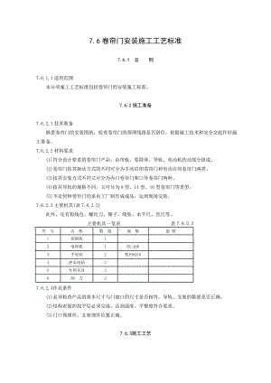 卷帘门安装施工工艺标准.doc