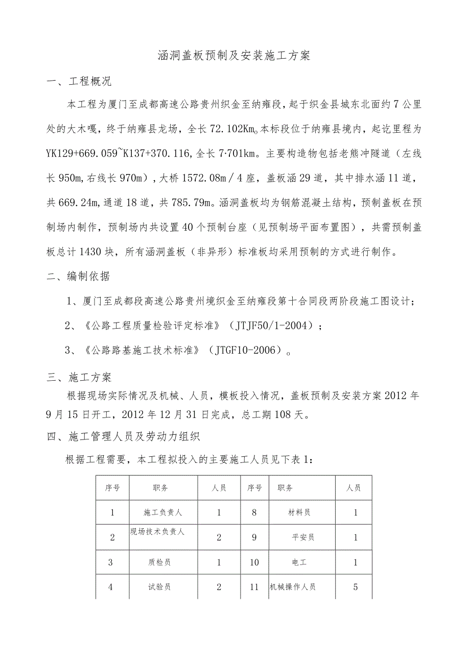 涵洞盖板的预制和安装1.docx_第1页