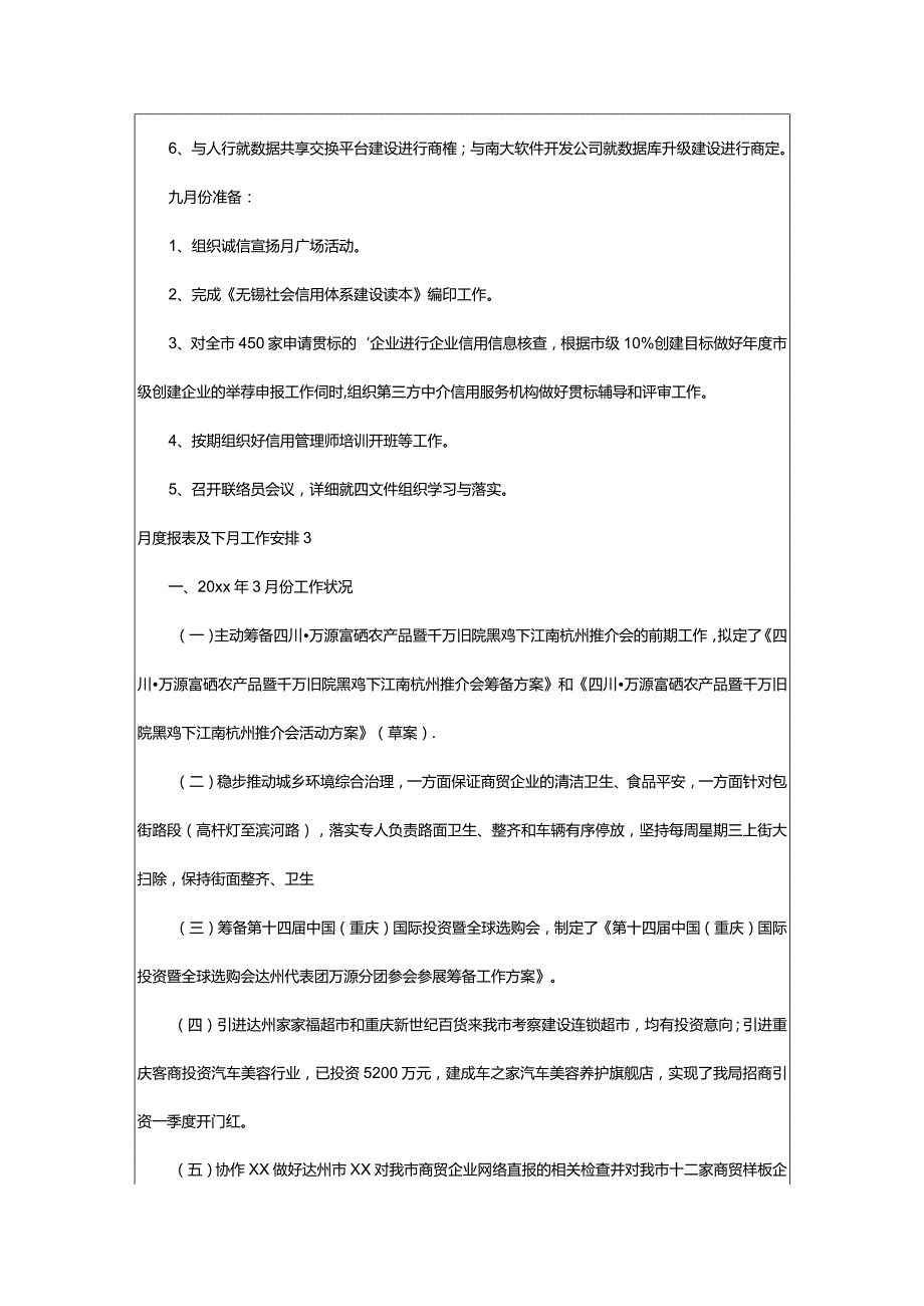 2024年月度报表及下月工作计划.docx_第3页