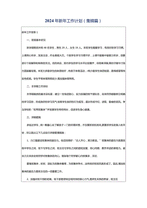 2024年新年工作计划(集锦篇).docx