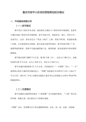 重庆市梁平小区项目营销策划初步建议.docx