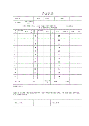 消防安全知识培训记录表.docx