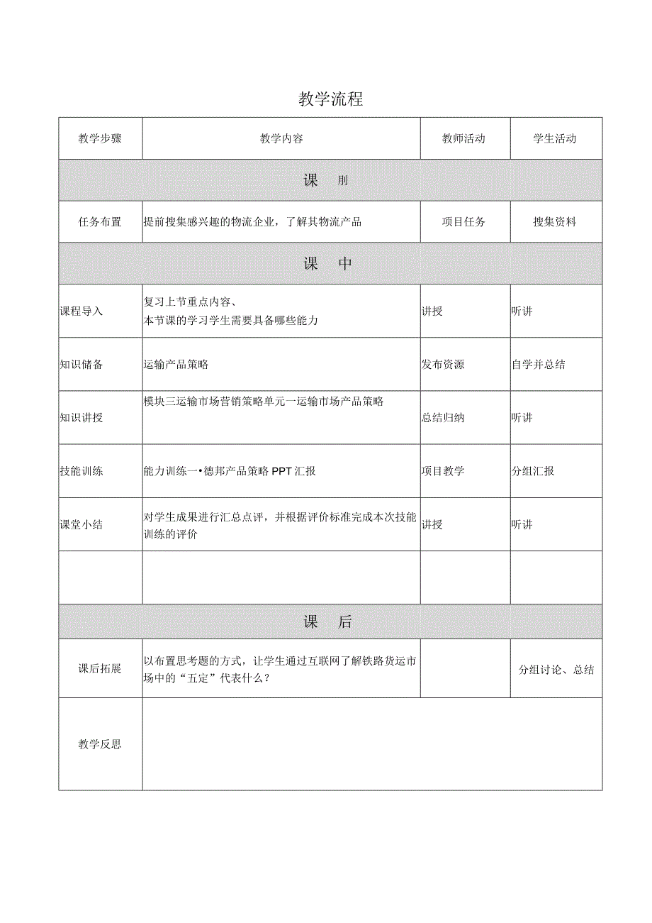 运输市场营销（第2版）教案模块三单元一运输市场产品策略3.docx_第3页