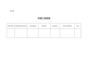 附件5：教师资格证申请人信息表.docx