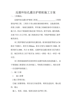 反循环钻孔灌注护壁桩施工方案.doc