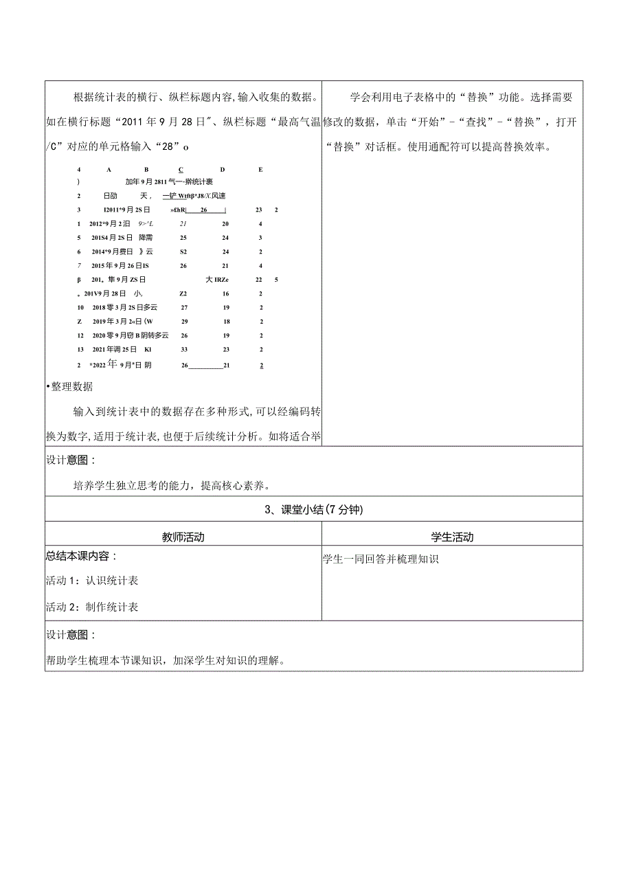 第11课设计统计表教学设计浙教版信息科技四年级下册.docx_第3页