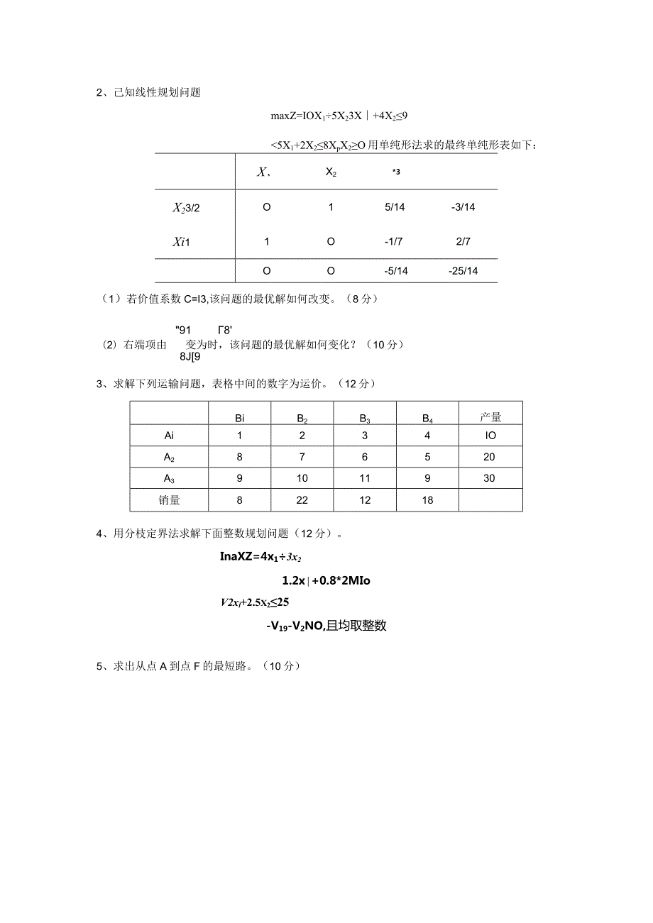 物流运筹学运筹学试卷及答案卷2.docx_第3页