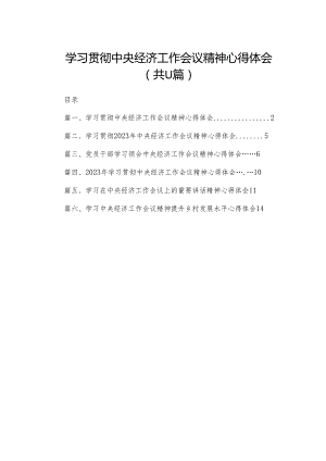 （11篇）学习贯彻中央经济工作会议精神心得体会范文.docx