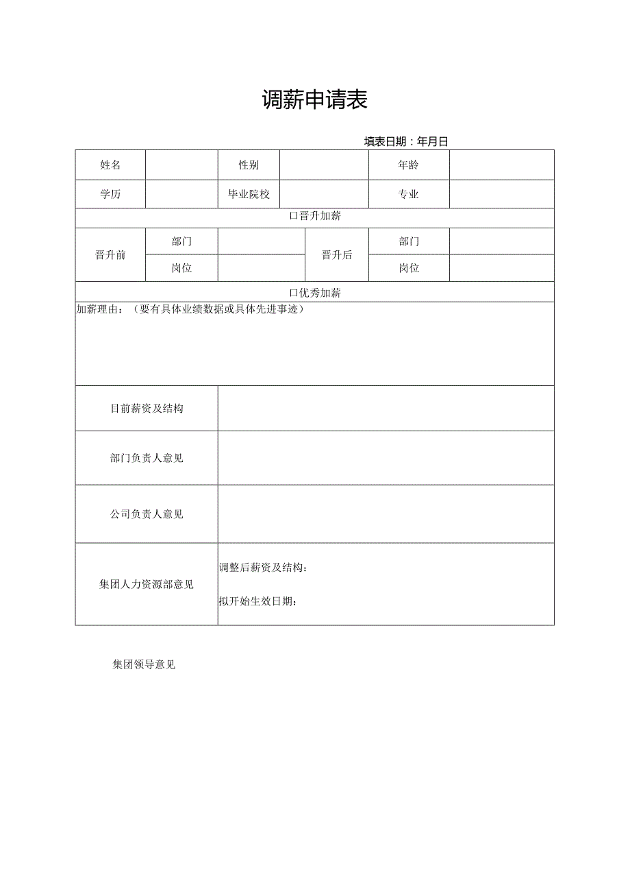 调薪申请表模板.docx_第1页