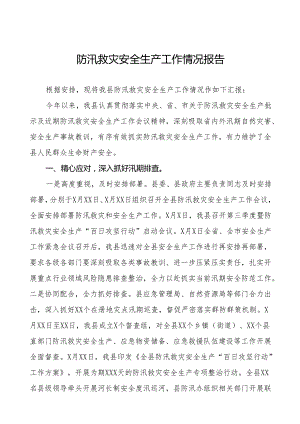 2024年防汛救灾工作应对情况报告四篇.docx