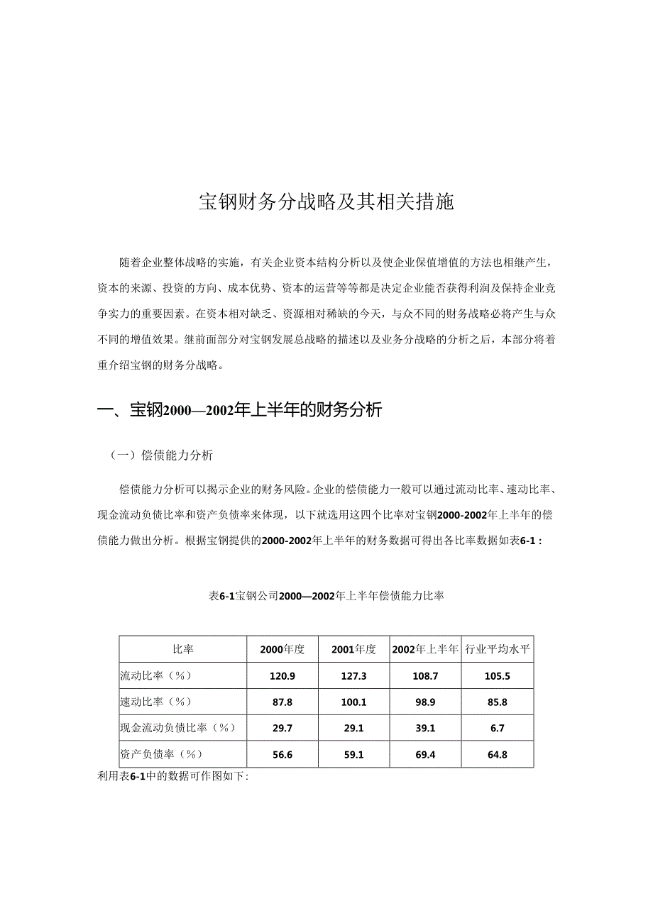 宝钢-财务分战略及其相关措施分析报告.docx_第1页