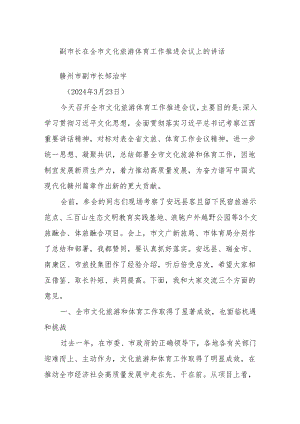 副市长在全市文化旅游体育工作推进会议上的讲话.docx