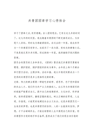 共青团团章学习心得体会.docx