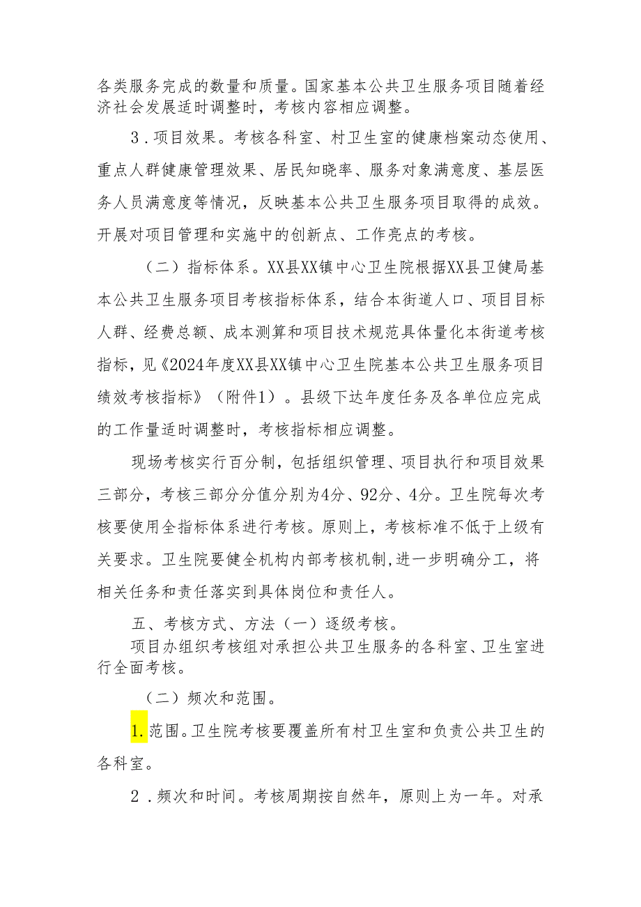 XX镇中心卫生院基本公共卫生服务项目绩效考核方案.docx_第3页