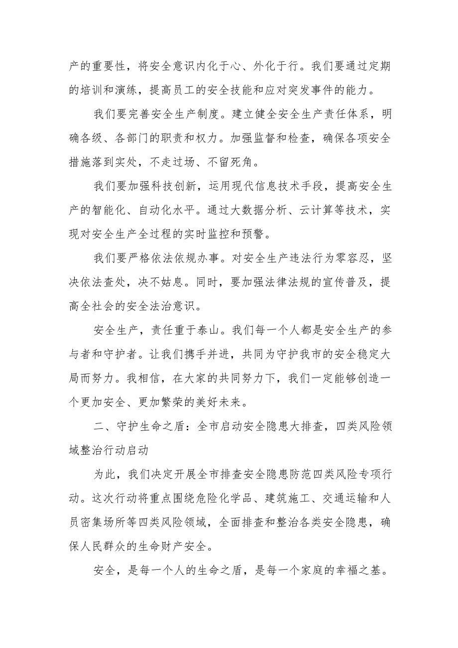 某市长在全市排查安全隐患防范四类风险专项行动部署会议上的讲话.docx_第2页