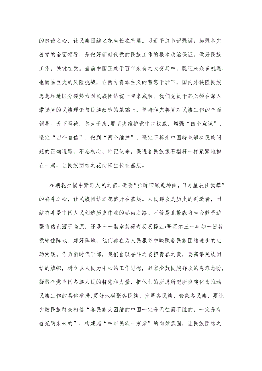 学习新时代推动西部大开发座谈会讲话精神铸牢中华民族共同体意识心得体会.docx_第2页