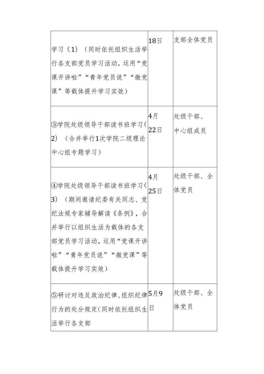 党纪学习教育实施方案计划表.docx_第2页